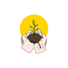 Illustration of the importance of plants for humans