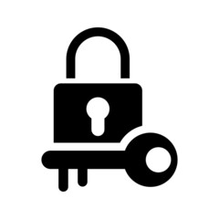 Lock key icon
