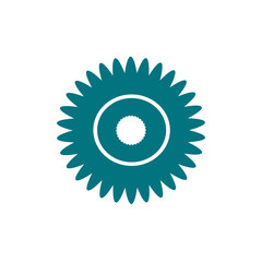 Abstract flower, flat icon. Isolated on white background vector illustration