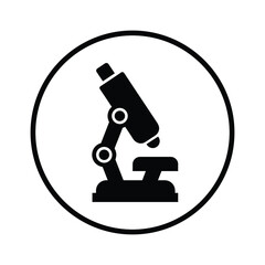 Biology, science, research icon. Black vector design.