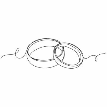 Wedding ring in gift box sketch icon Royalty Free Vector