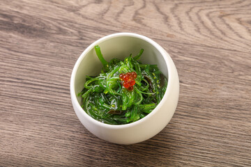 Asian traditional chukka salad in the bowl