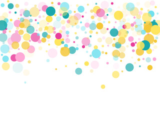 Bokeh confetti circles decoration holiday background.