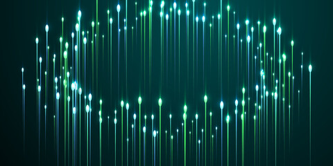 Abstract vertical line streams fiber optics