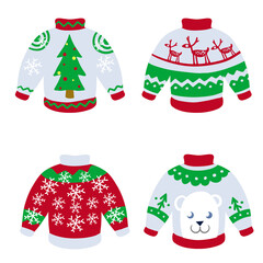 Sweater. Ugly Warm woolen pullover. Winter clothing.