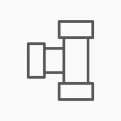 pipe icon, plumbing vector, water pipe illustration