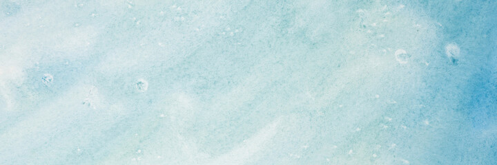 watercolor abstract art handmade diy painting on textured paper background. watercolour backdrop. painted blue green streaks like the sky or the sea surface
