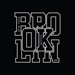 BROOKLYN illustration typography. perfect for t shirt design