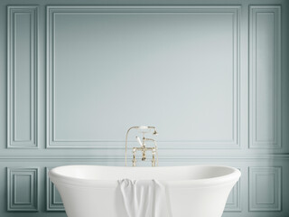 modern bathroom interior, blank wall mockup