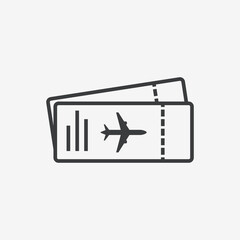 Boarding Pass Travel Flat Vector Icon