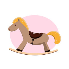horse toy isolated illustration. horse toy flat icon on white background. horse toy clipart.