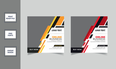 Online business course social media banner design