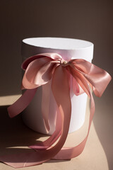 Pink box with pink bow