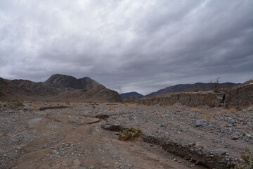 sunny day in December on the Hole in the Wall Road in the Death Valley National Park wilderness