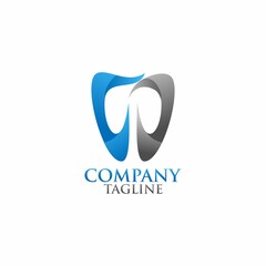 Initial CD dental logo design