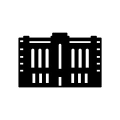 Shaheedh Hussain Adam Building Male glyph icon. Republic square. Maldives architecture. Isolated vector illustration