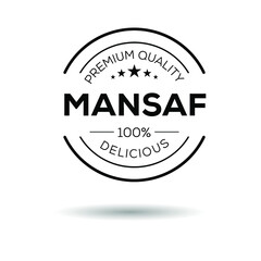 Obraz premium Creative (Mansaf) logo, Mansaf sticker, vector illustration.