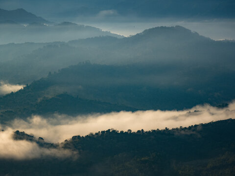 fog over the mountains