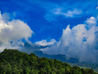 blue sky and clouds