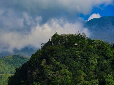 clouds over the mountain