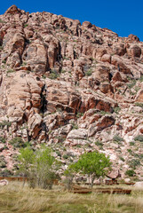 Scenic view of Red Rock Canyon National Park on the outskirts of Las Vegas.