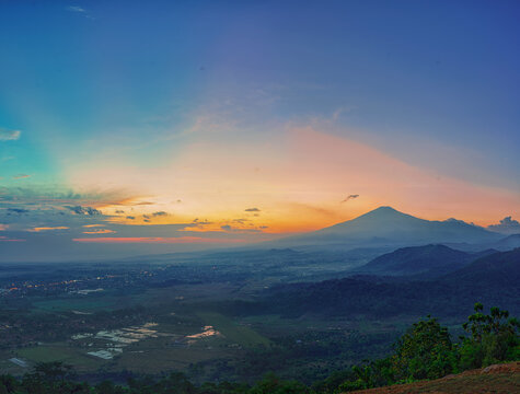 sunrise over the mountain