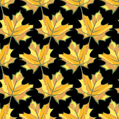 Vecter - maple leaves seamless pattern.
