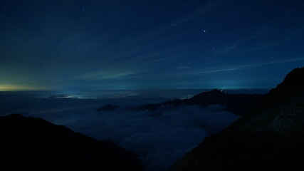穂高山荘からの星空