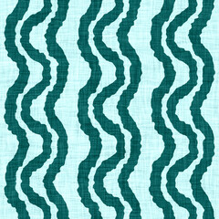 Aegean teal broken stripe rustic linen texture background. Summer line coastal living style. Light turquoise blue cloth effect textile seamless pattern. Washed out beach cottage fabric material. 