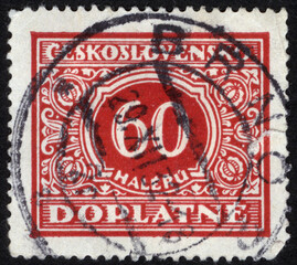 Postage stamps of the Czechoslovakia. Stamp printed in the Czechoslovakia. Stamp printed by Czechoslovakia.