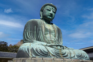 The Great Buddha (Daibutsu) on the grounds of Kotokuin Temple in Kamakura, Japan
