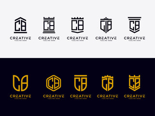 Inspiring company logo designs Set from the initial letters of the CB logo icon. -Vectors