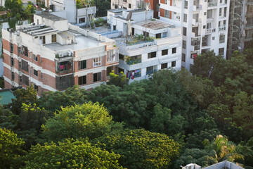 Obraz premium dhaka city buildings at sunny day 