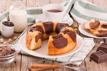 Marble ring cake.