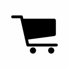 Shopping trolley icon. Simple shopping cart icon. High quality and suitable for your design. Flat design vector illustration on a white background.