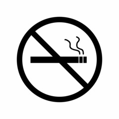 No smoking sign. Forbidden sign icon. Simple, high quality and suitable for your design. Flat design vector illustration on a white background. Smoke, cigars.