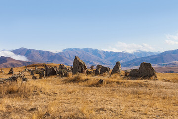 Standing stones in Karahunj. Armenia