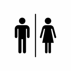 Man and woman icon. Toilet icon. High quality and suitable for your design. Flat design vector illustration on a white background.