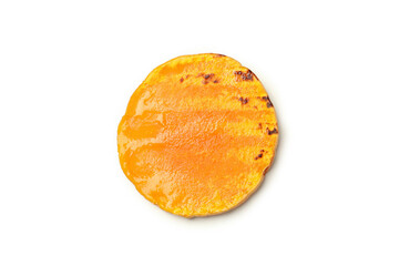 Tasty baked pumpkin isolated on white background