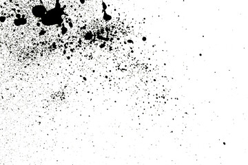 Ink Splash Pattern, Black Watercolor Splatter Background.