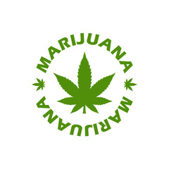 Marijuana icon isolated on white background