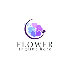 Flower logo template vector. Plant logo concept vector
