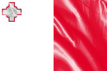 Flag painted on the silk background