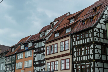 Fototapeta na wymiar old historic town houses in Thuringia germany