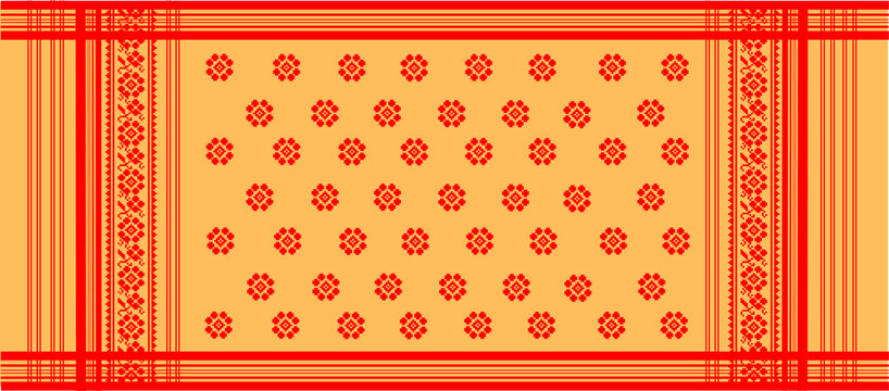 assam gamosa or gamusa textile design or assam motif or indan motif is  similar to ukraine pattern or ethnic pattern of assam india Stock Vector  Image  Art  Alamy