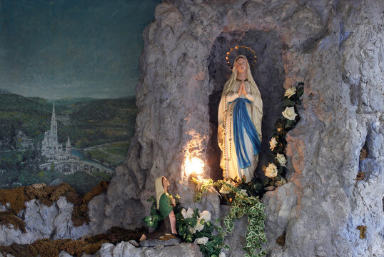 Our Lady of Lourdes, church of Saint Anthony of Padua in Bjelovar, Croatia