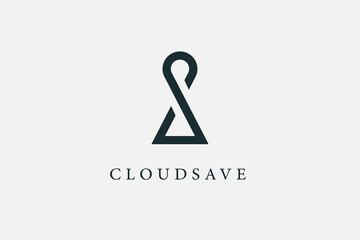 infinity shape in form of lock or keyhole, Concept of personal data protection. App security. Flat vector icon.