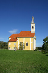 Fototapeta na wymiar Church of Saints Nicholas and Vitus in Zazina, Croatia