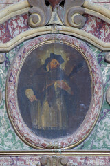 Saint John of Nepomuk, altar of the Nativity in the church of Saints Nicholas and Vitus in Zazina, Croatia