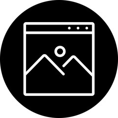 Obraz premium web design glyph icon